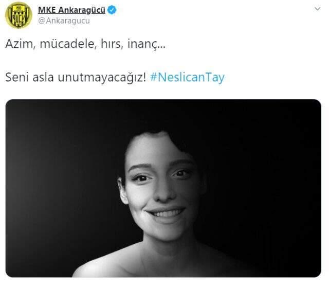 Futbol dünyası, Neslican Tay'ın ölümüne sessiz kalmadı