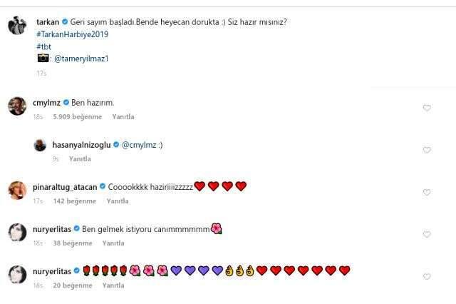 Megastar Tarkan'ın geri sayım paylaşımına Cem Yılmaz'ın yorumu damga vurdu