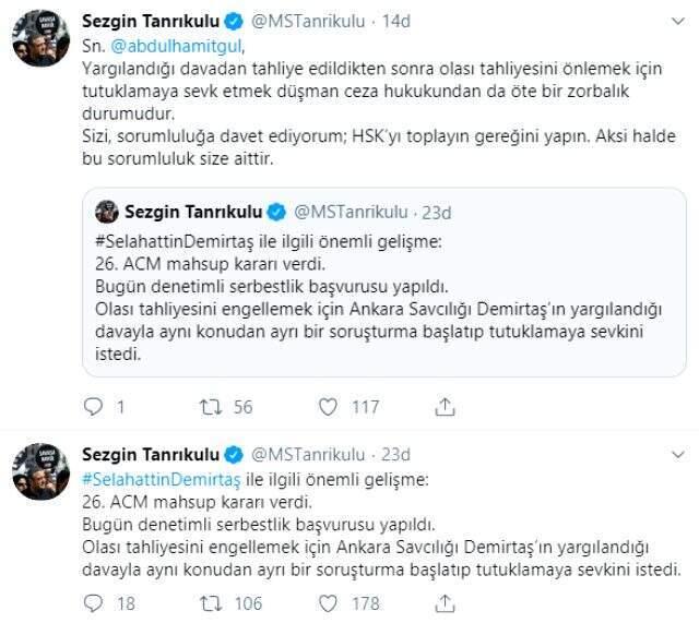 Selahattin Demirtaş'ın tahliye edildiği davada ayrı bir soruşturma başlatıldı, tutuklama istendi