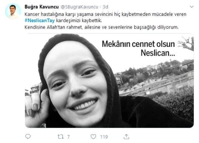 Siyaset dünyasından Neslican Tay'ın ölümüne ilişkin mesajı: Gittin, çok üzgünüz çok