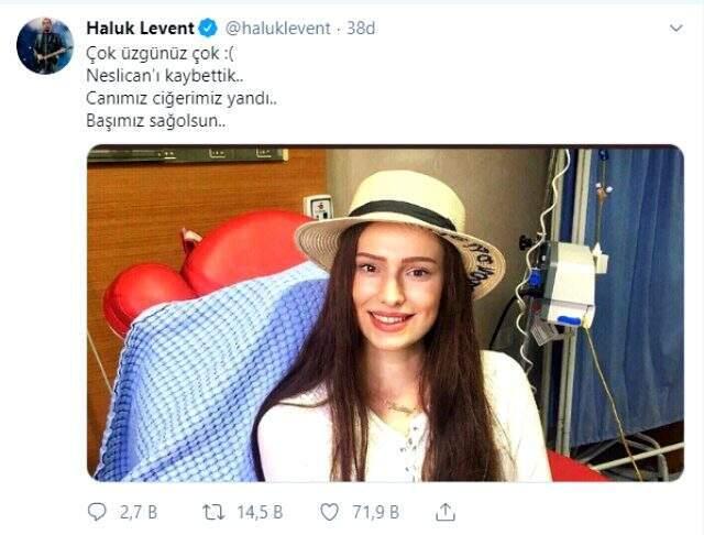 Ünlü isimler hayatını kaybeden Neslican Tay'ın acısını paylaştı