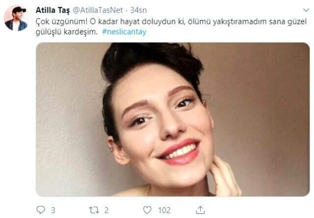 Ünlü isimler hayatını kaybeden Neslican Tay'ın acısını paylaştı