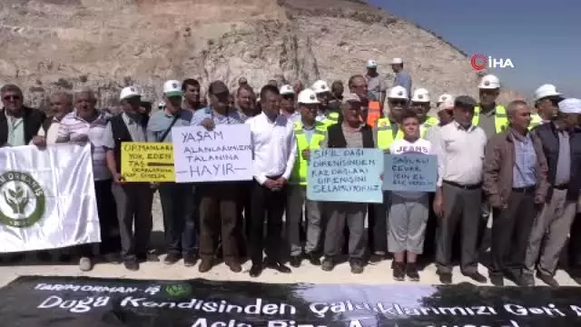 Köylülerden taş ocağı tepkisi Köylülerden taş ocağı tepkisi