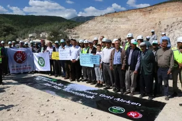 Spil dağı'nda taş ocağı eylemi