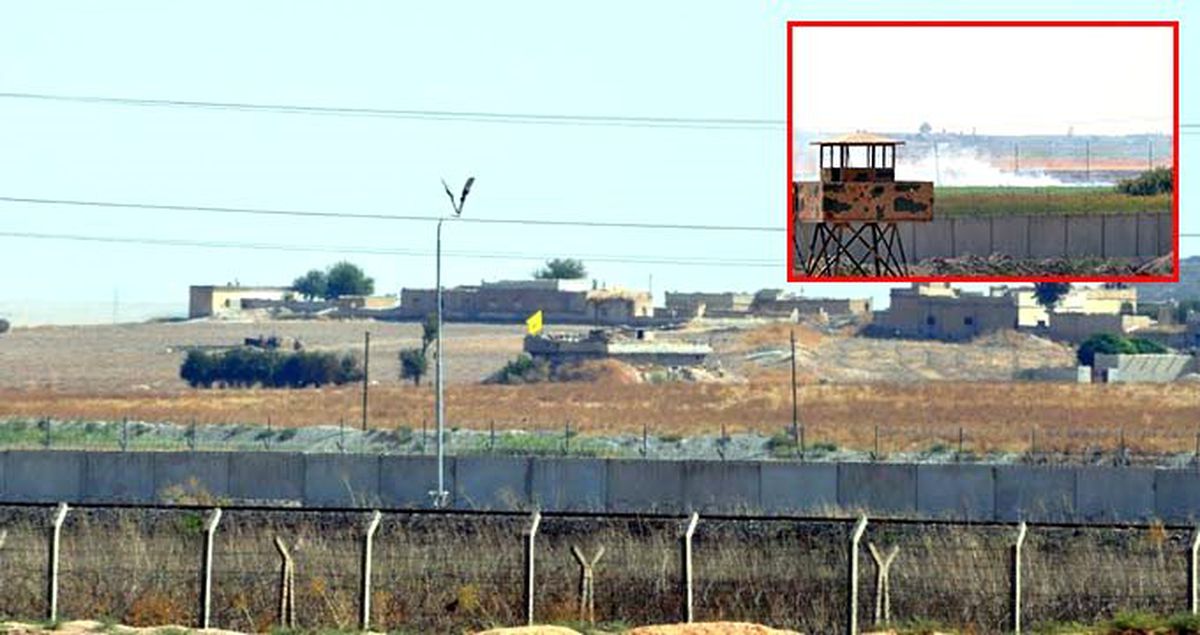 Terör örgütü YPG sınırın sıfır noktasında mevzilendi, sürekli yangın çıkarıyorlar