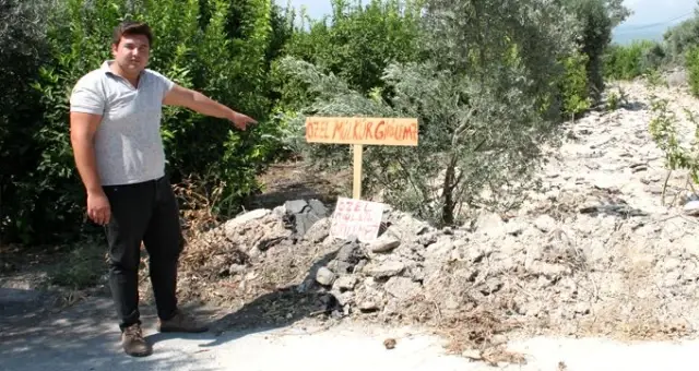 50 yıldır kullanılan yol 'Özel mülkiyettir' yazısıyla kapatıldı, mahalleli mağdur oldu