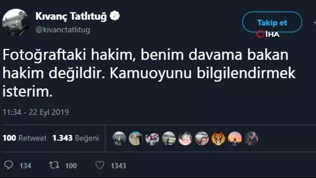 Kıvanç Tatlıtuğ ile fotoğraf çektiren kadın hakim hakkında inceleme başlatıldı