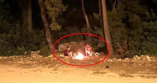 Ormanlık alanda yakılan ateş vatandaşları harekete geçirdi