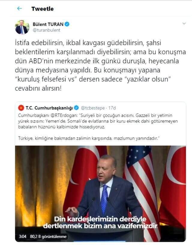 AK Parti Grup Başkanvekili Bülent Turan'dan partideki istifalara ilişkin açıklama