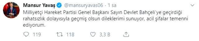 İmamoğlu'ndan Devlet Bahçeli mesajı: Acil şifalar dilerim