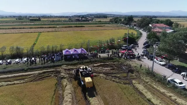 Protokol çeltik hasadında Protokol çeltik hasadında