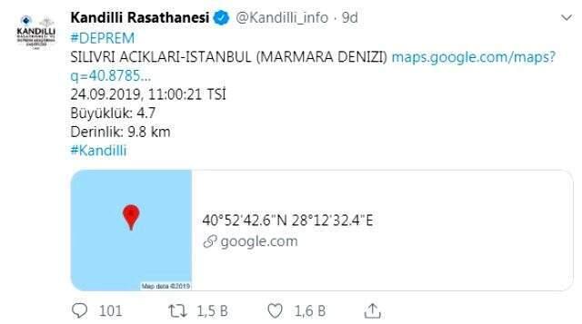 Son Dakika: İstanbul'u sallayan depremle ilgili AFAD ve Kandilli'den art arda açıklamalar