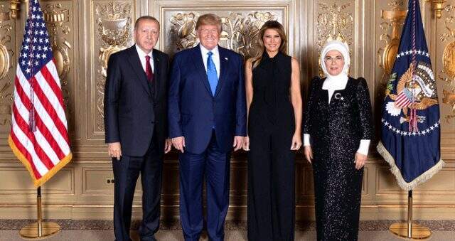 Cumhurbaşkanı Erdoğan ve eşi Emine Erdoğan, Trump tarafından verilen yemeğe katıldı