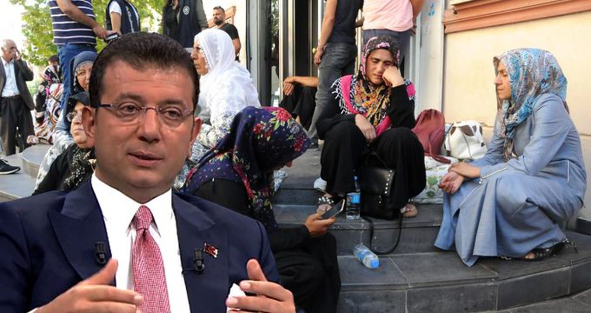 HDP önünde evlat nöbeti tutan anneden İmamoğlu'na tepki: Yazıklar olsun