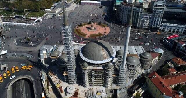 Taksim Camii'nin içi evvel kez görüntülendi