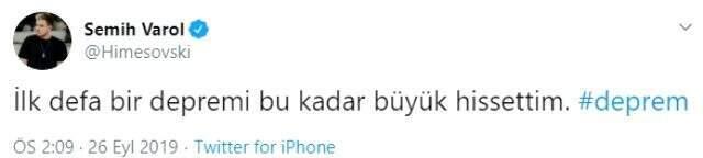 Depremi hisseden ünlü isimler peş peşe paylaşım yaptı