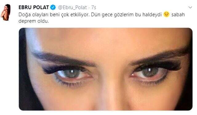 'Gözlerim doğa olaylarından etkileniyor' diyen şarkıcı Ebru Polat Twitter'da trend oldu