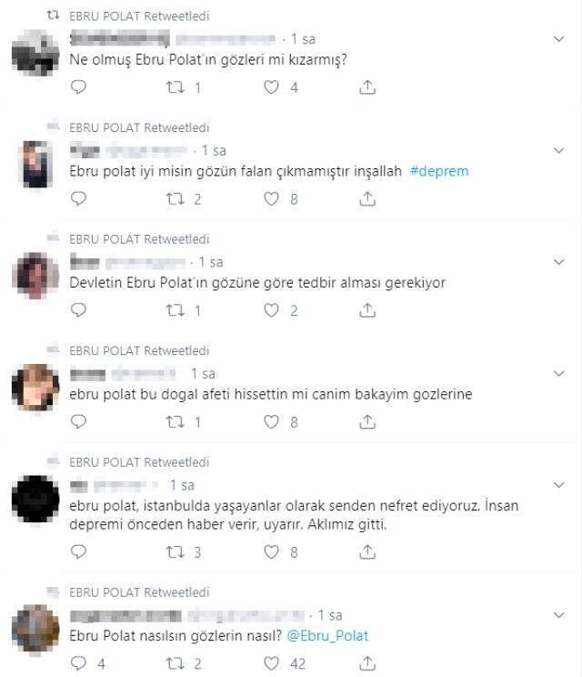 'Gözlerim doğa olaylarından etkileniyor' diyen şarkıcı Ebru Polat Twitter'da trend oldu