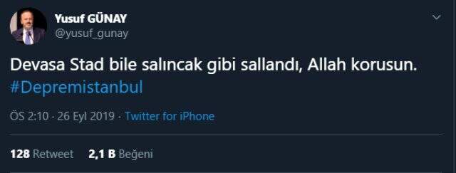 İstanbul'daki korkutan depreme statta yakalandı: Salıncak gibi salladı