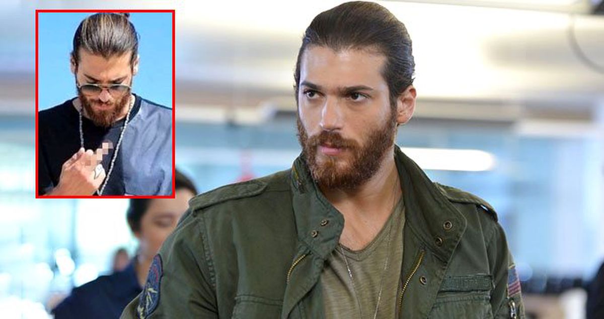 Oyuncu Can Yaman, Yunan bayrağının önünde orta parmak hareketi yaptı