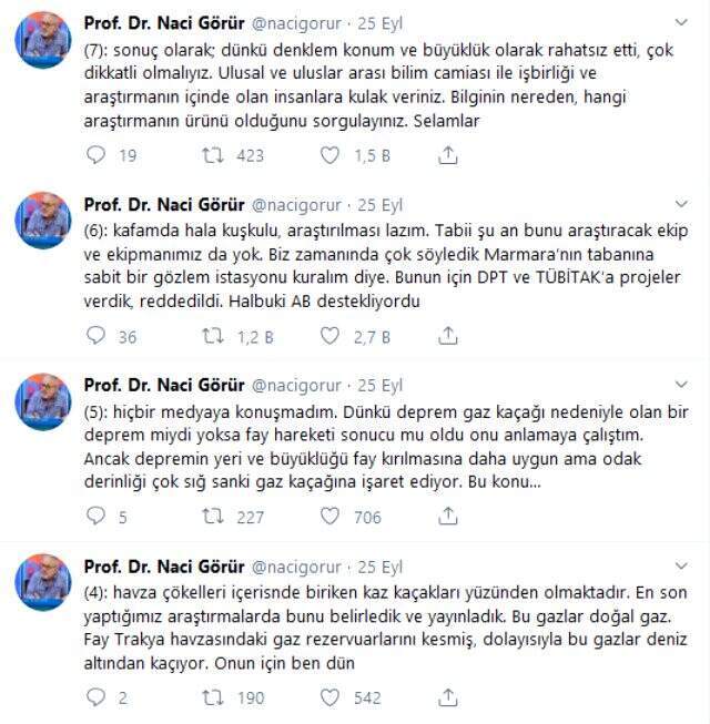 Salı günkü deprem sonrası 'Endişeliyim' diyen Prof. Dr. Naci Görür'den yeni açıklama: Risk daha da artmış olabilir