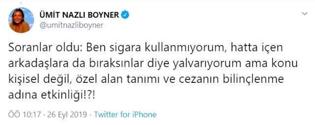 Ümit Nazlı Boyner, araçta sigara içenlere kesilen cezaları eleştirdi: Özel araba eşittir özel alan, kime ne?