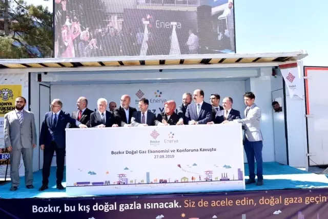 Bozkır doğalgaza kavuştu Bozkır doğalgaza kavuştu