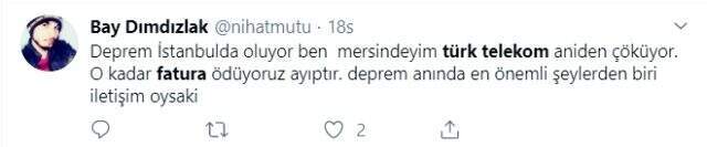 Deprem sonrası Türk Telekom'dan hizmet alamayan vatandaşlar, bu ay fatura alınmamasını istedi