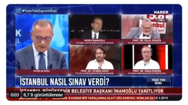Ekrem İmamoğlu ve Celal Şengör'ün Teke Tek programında gerçekleştirdikleri diyalog sosyal medyada gündem oldu