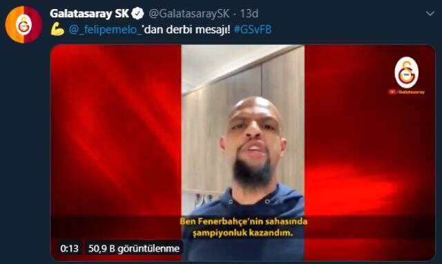 Galatasaray'dan Melo paylaşımı geldi