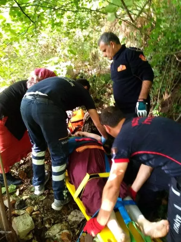 Kınadan dönen kadın düştüğü uçurumdan, 10 saat sonra kurtarıldı Kınadan dönen kadın düştüğü uçurumdan, 10 saat sonra kurtarıldı