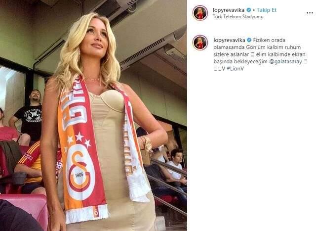 Rus model Victoria Lopyreva'nın Galatasaray'a destek mesajı işe yaramadı