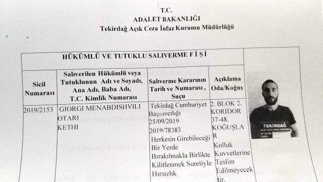 Gürcistan vatandaşı genç, isim benzerliği yüzünden 15 gün hapis yattı
