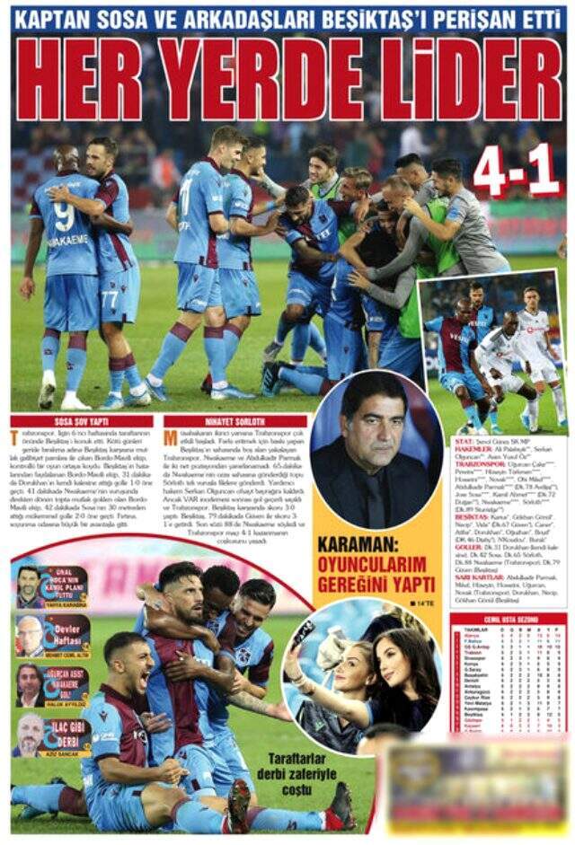Trabzonspor, Beşiktaş'ı farklı geçti! Trabzon yerel basını coştu