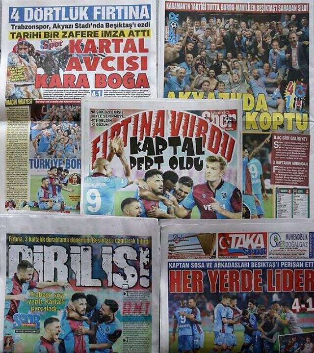 Trabzonspor, Beşiktaş'ı farklı geçti! Trabzon yerel basını coştu