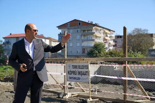 Terme'de köprü inşaatında sona gelindi Terme'de köprü inşaatında sona gelindi