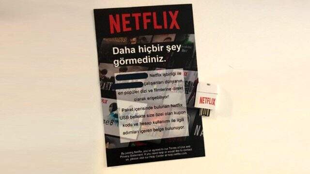 Netflix logolu USB'lerle kurum bilgisayarlarını ele geçiriyorlar