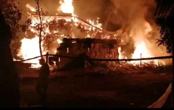Yusufeli'nde ahır yangını; 7 büyükbaş telef oldu Yusufeli'nde ahır yangını; 7 büyükbaş telef oldu
