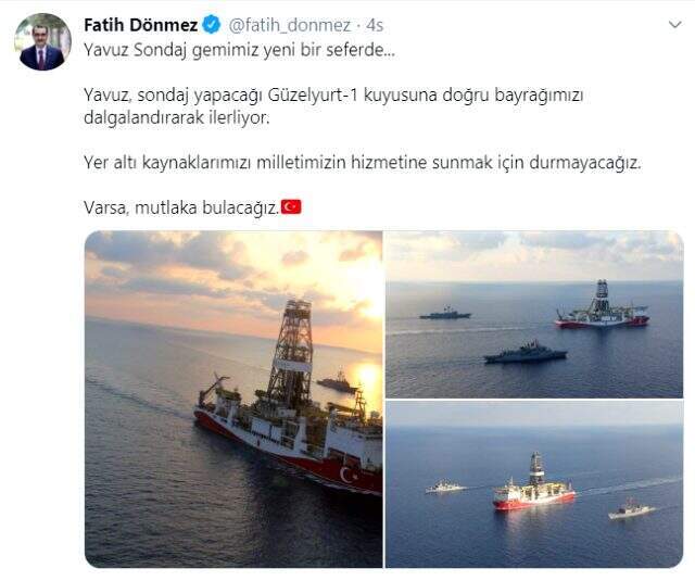 Rum medyası Mersin'e giden Yavuz sondaj gemisinin güzergahını dakika dakika izledi
