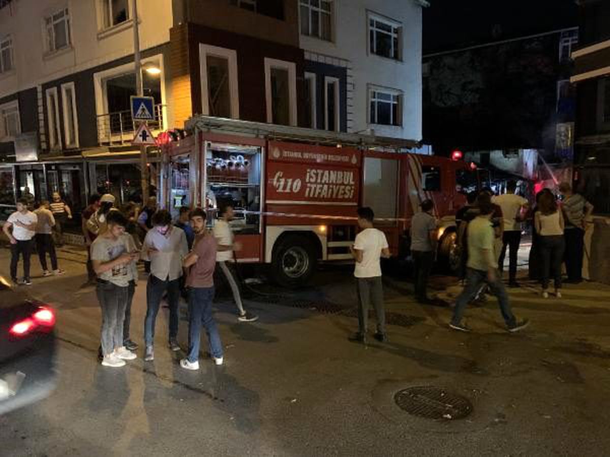 Ataşehir oto tamirci dükkanında yangın