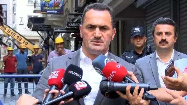 Beyoğlu'nda çökme tehlikesi yaşayan bina için yıkım kararı Beyoğlu'nda çökme tehlikesi yaşayan bina için yıkım kararı