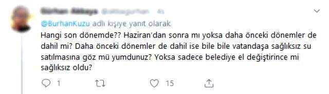 Burhan Kuzu 'Hamidiye Su sağlıklı değil' dedi sosyal medyada tepki gördü