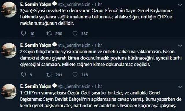MHP ile CHP arasında gerginlik tırmanıyor! Semih Yalçın: Ahlaksızlığın delili