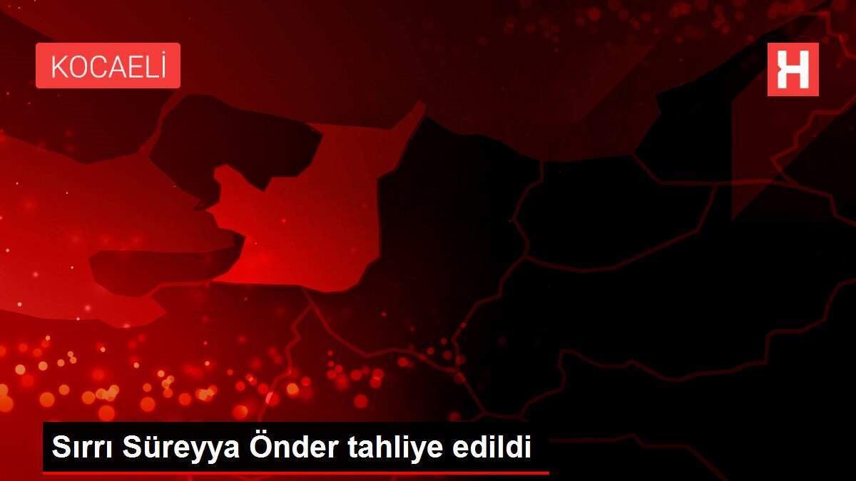 Sırrı Süreyya Önder tahliye edildi