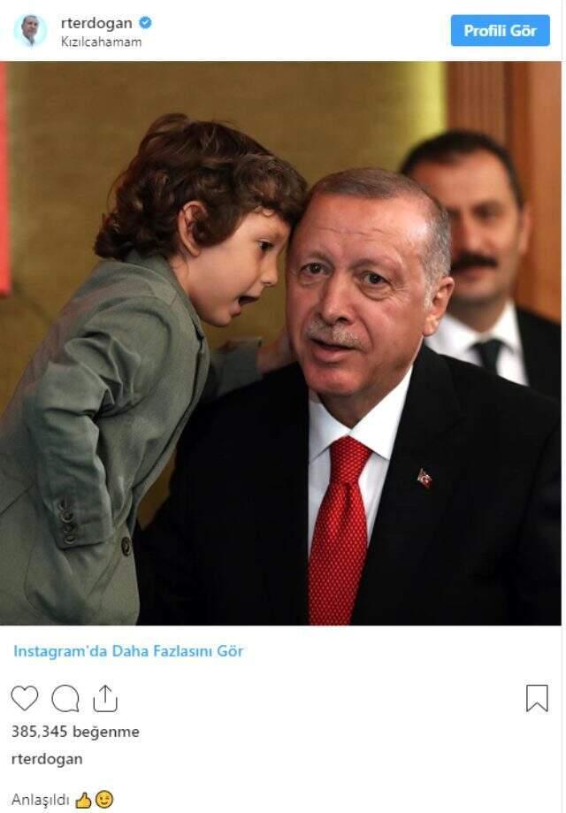 Cumhurbaşkanı Erdoğan'dan Instagram'da 'Anlaşıldı' paylaşımı