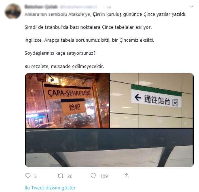 İBB'nin tramvay duraklarına Çince durak isimlerini asması tepki çekti