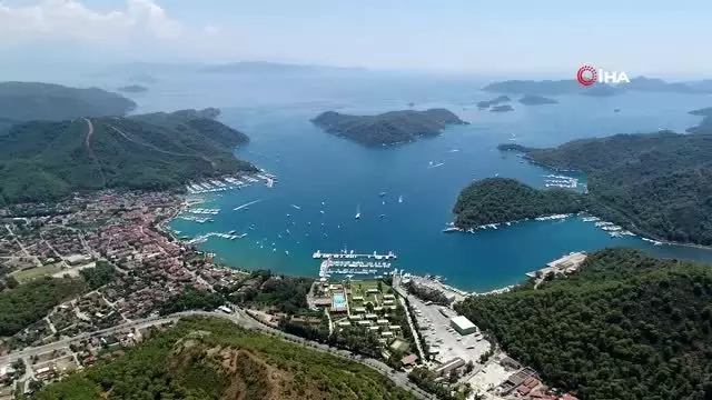Muğla koylarında yer kalmadı...Mavi ile yeşilin birleştiği koylar havadan görüntülendi Muğla koylarında yer kalmadı...Mavi ile yeşilin birleştiği koylar havadan görüntülendi