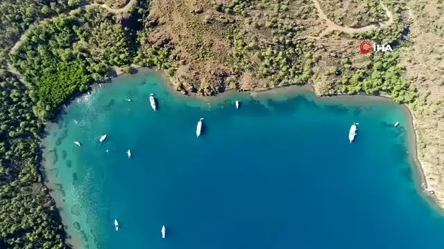 Muğla koylarında yer kalmadı...Mavi ile yeşilin birleştiği koylar havadan görüntülendi Muğla koylarında yer kalmadı...Mavi ile yeşilin birleştiği koylar havadan görüntülendi