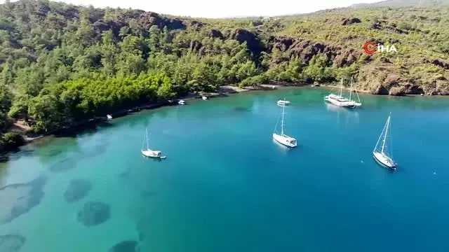 Muğla koylarında yer kalmadı...Mavi ile yeşilin birleştiği koylar havadan görüntülendi Muğla koylarında yer kalmadı...Mavi ile yeşilin birleştiği koylar havadan görüntülendi