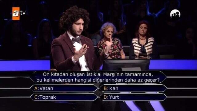 1 milyonluk soruyu cevaplayan Arda Ayten, yarışma sırasında söylediği sözle takdir topladı